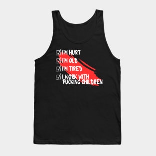 Worn Out, Rebellious, and Working with Kids - Old Man Punk Tank Top